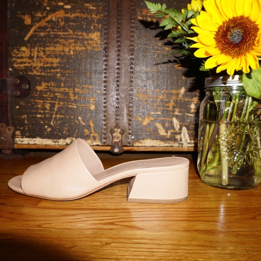 karissa nude leather mule by Vince